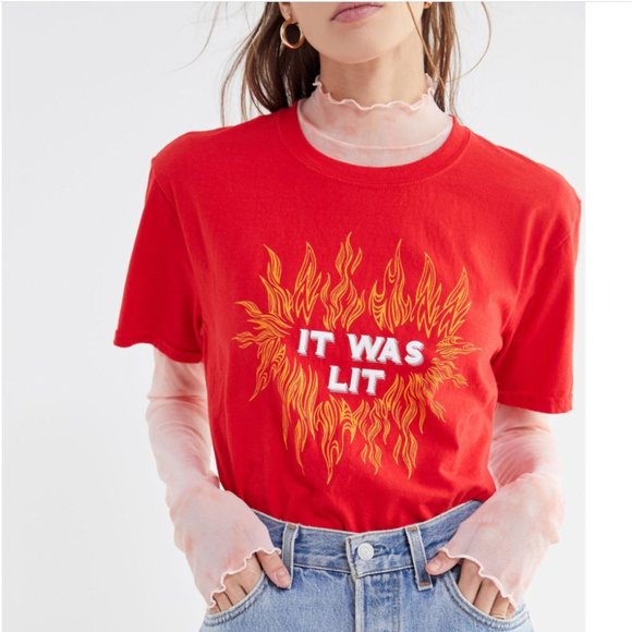Urban Outfitters It Was Lit Tee - Picture 2 of 3